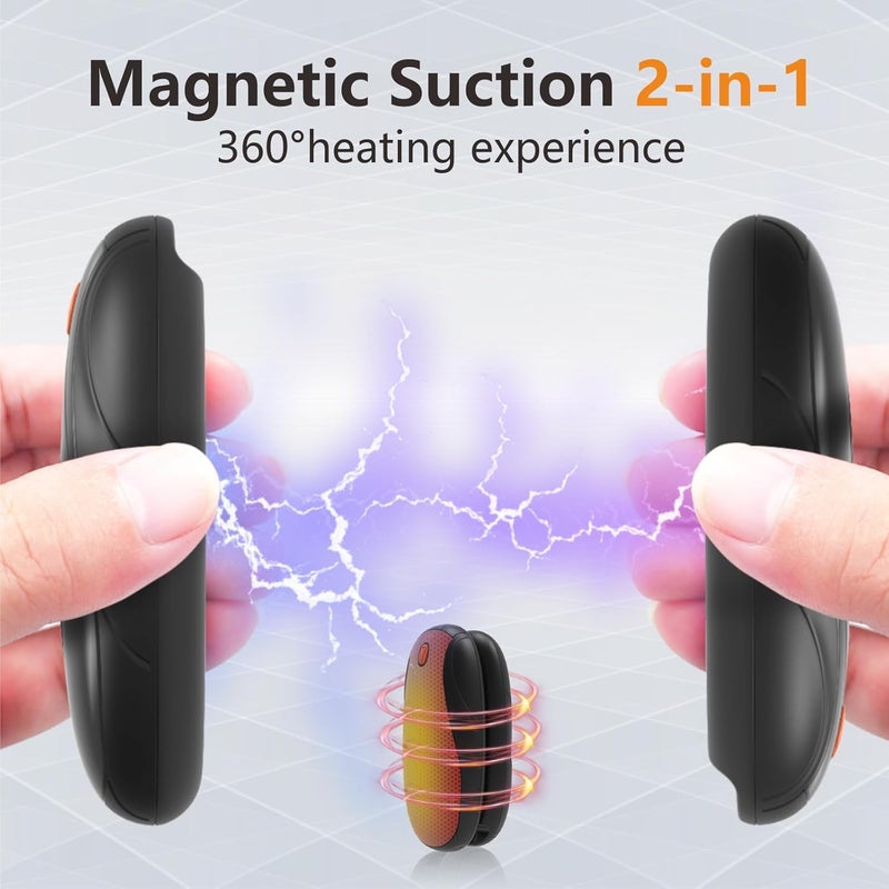 Yuegit Hand Warmers Rechargeable 2Pack,14000mAh Electric Hand Warmers with Charging Case,Quick Charge Portable Heater,Gifts for Christmas,Winter,Outdoor,Camping,Hunting Accessories - Image 4